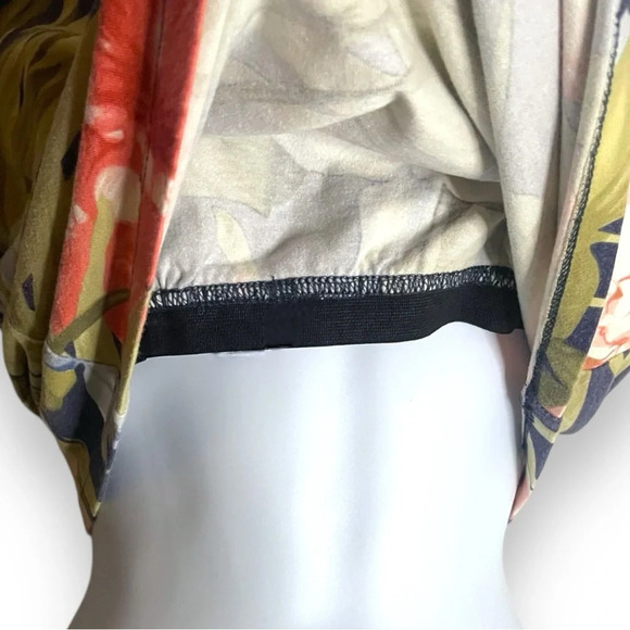 Caribbean Joe Tropical Floral Camisole Tank Top L/G Navy Multicolor - Picture 7 of 8